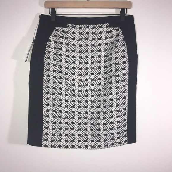 NWT Worthington White Rope/Black Pencil Skirt - Picture 2 of 6